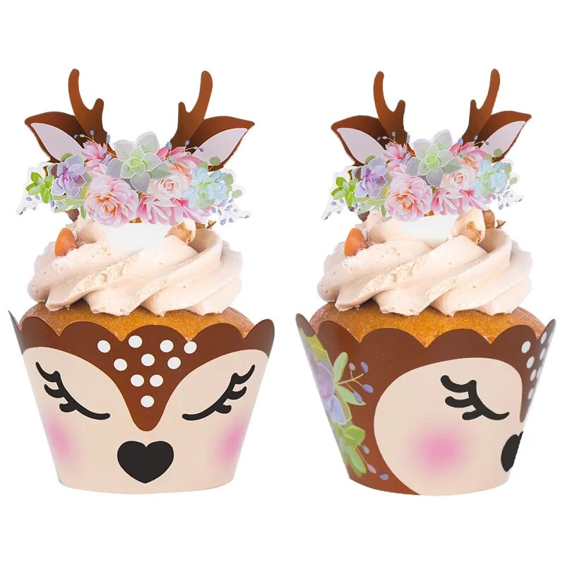 Kit de décoration cupcake - motif argent - Caissette Cupcake - Creavea