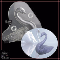 moule polycarbonate 3d cygne en chocolat