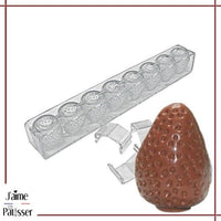 moule chocolat polycarbonate en forme de fraises