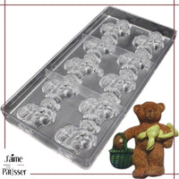 moule chocolat polycarbonate 3d ours et ourson