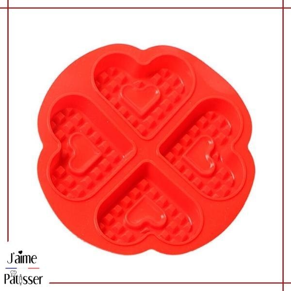 moule silicone coeur rouge