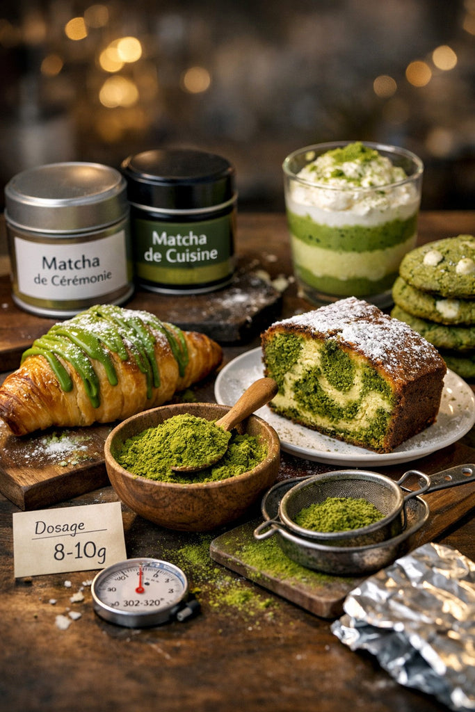 Le guide du Matcha en pâtisserie : comment choisir et doser son thé ?