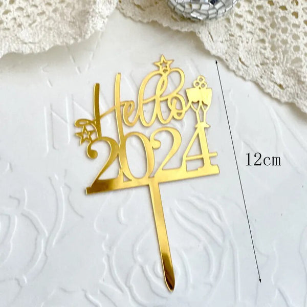 Décoration de Gâteau de Noël et de Nouvel An 2024