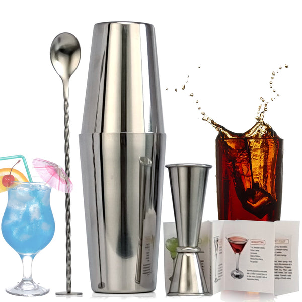 Ensemble de Shaker à Cocktail en Acier Inoxydable