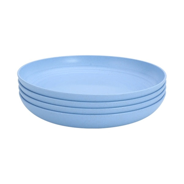 Assiette Pique Nique Creuse (lot de 4) - Bleu / 15cm