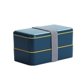 Bento Lunch Box Double Couche - Bleu