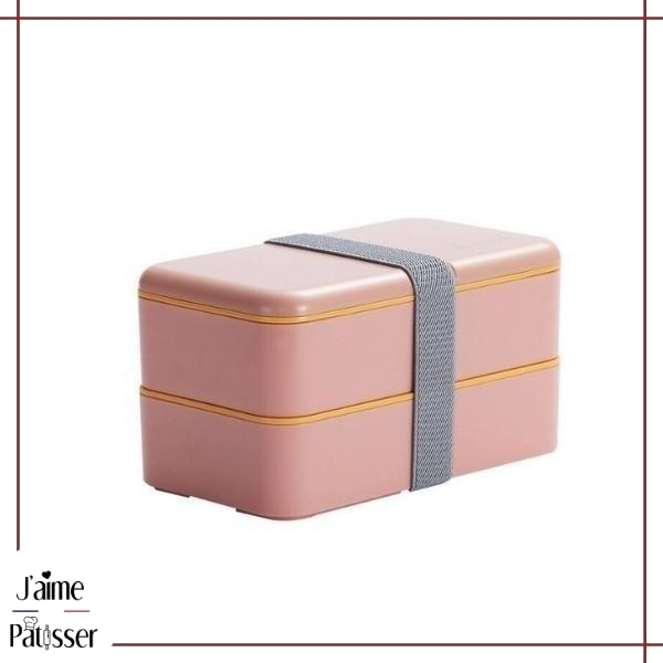 Bento Lunch Box Double Couche - Rose