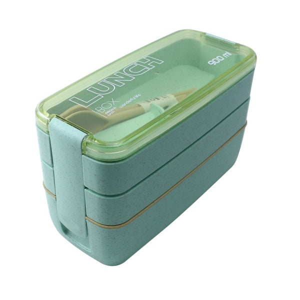 Bento Lunch Box Triple Couche - Vert