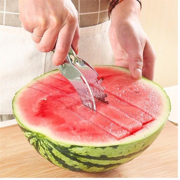 Couteau à fruits de cuisine en acier inoxydable, grand couteau Commercial  pour couper les fruits et les pastèques