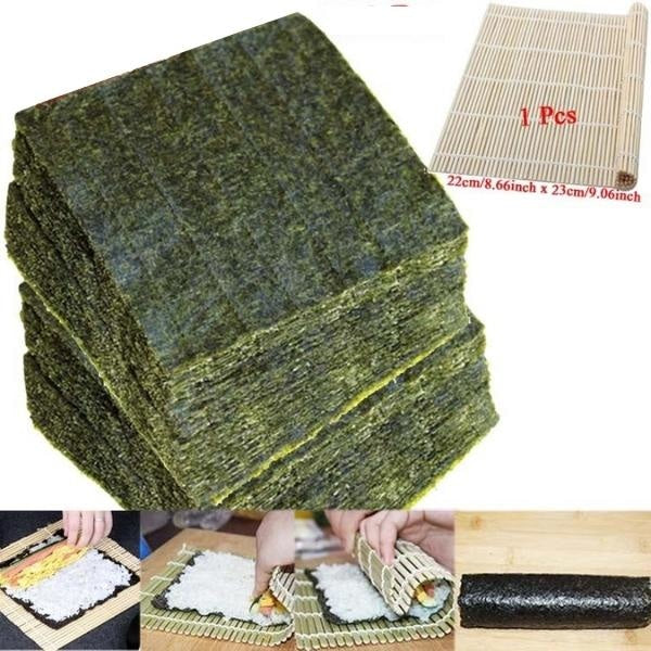 Feuille de Nori - Algue a Sushi - 100 feuilles + rouleau