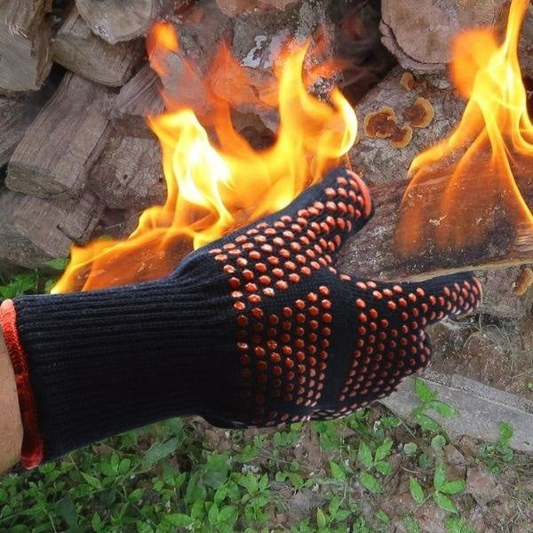 Gants de barbecue en cuir Rösle protection thermique XL