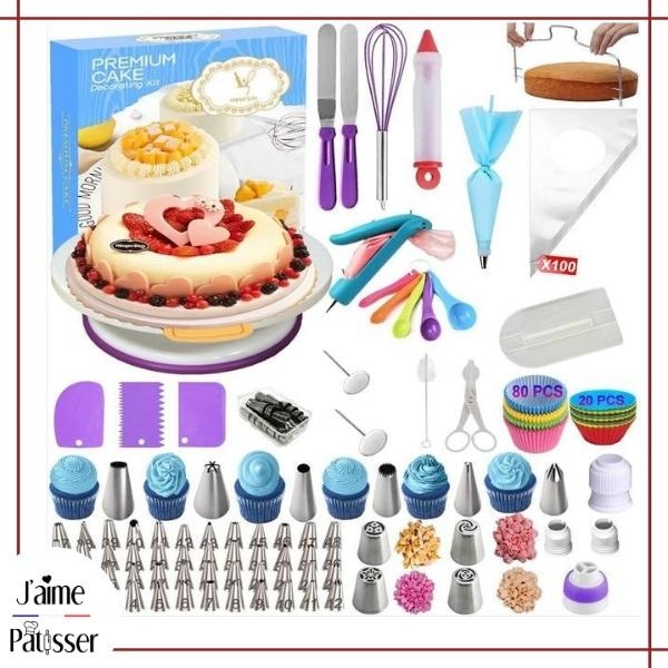 Poche a Douille Silicone - Kit 72 Pièces pour Cake Design