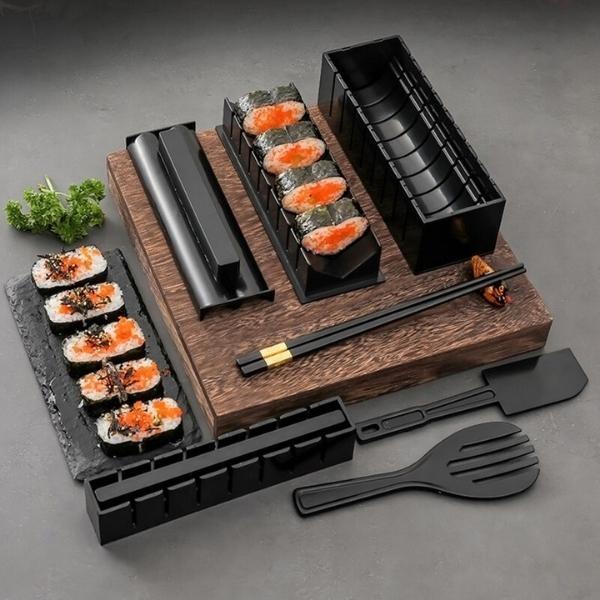 Kit Sushi et Maki - Set Complet pour Sushis ou Makis Maison - 9 Accessoires  Haut-de-Gamme 