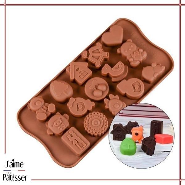 Moule à chocolats silicone - 6 formes - Noël - Créalia - Moules à