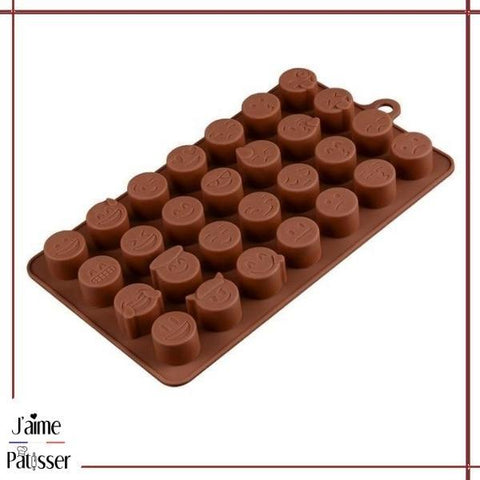 moule chocolat silicone en forme de smileys