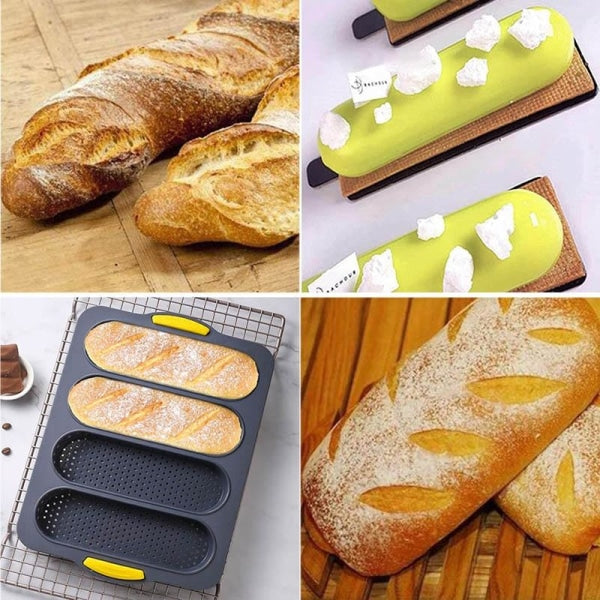 Mini moule silicone pour pâte polymère et pâte de métal 4x25 mm Baguette de  pain - Perles & Co