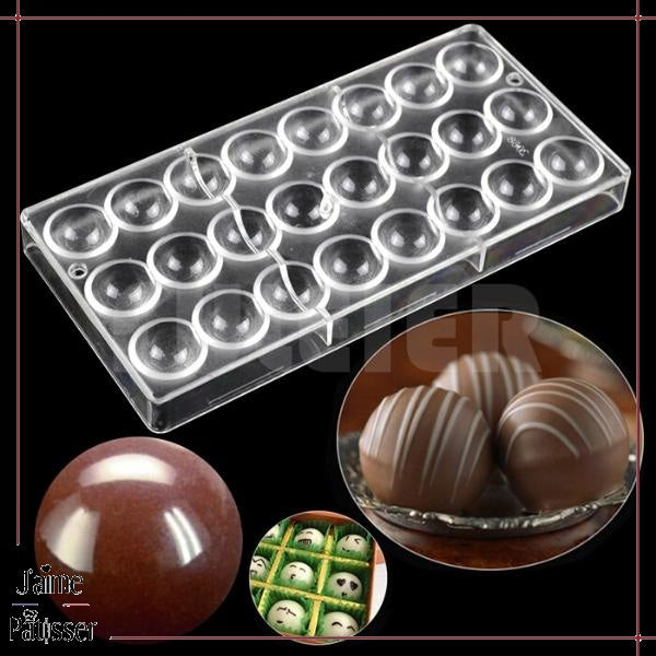 Moule pour praline chocolat coeur polycarbonate - Tecniba