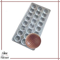 moule chocolat polycarbonate en forme de balles de golf