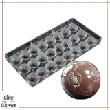 moule chocolat polycarbonate en forme de ballon de foot
