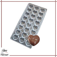 moule polycarbonate chocolat en forme de coeur de st valentin