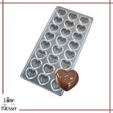 moule polycarbonate chocolat en forme de coeur de st valentin
