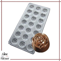 moule chocolat polycarbonate en forme de rose ou fleur