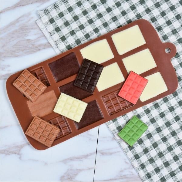 Moule à chocolat tablette carrés décalés 3 x 100 g
