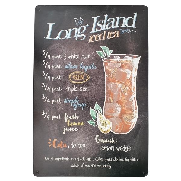 Plaque Metal Deco Cuisine Cocktail