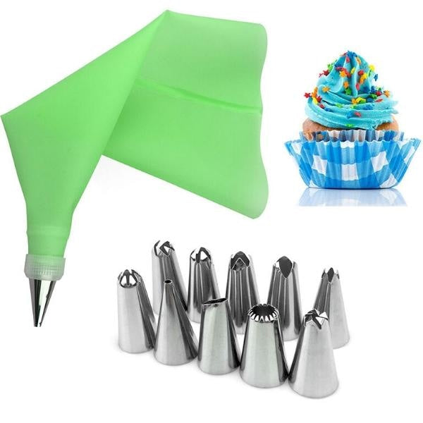 Poches à Douille Patisserie Jetable Biobased Comfort Green 12 pcs