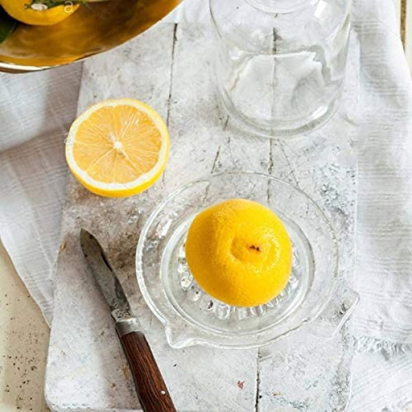 Presse-citron ou agrume en verre, Reims - Début de Série
