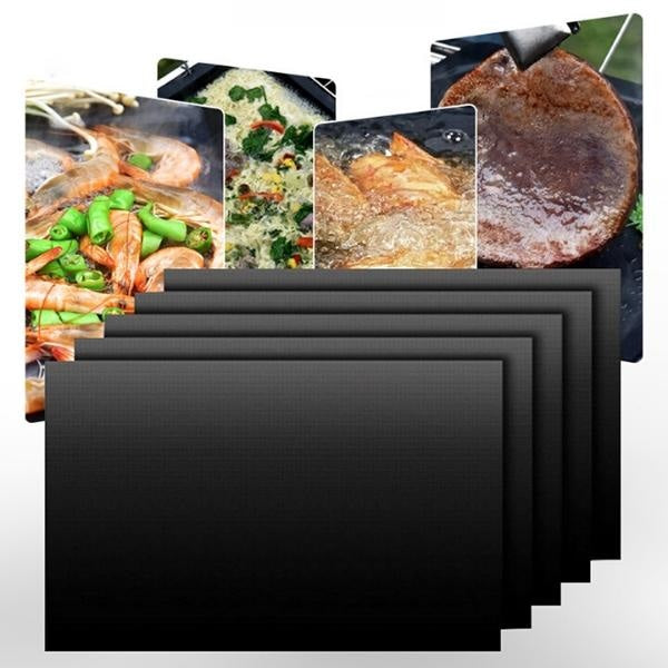 Tapis de cuisson Téflon réutilisable, anti-adhérent, barbecue ou