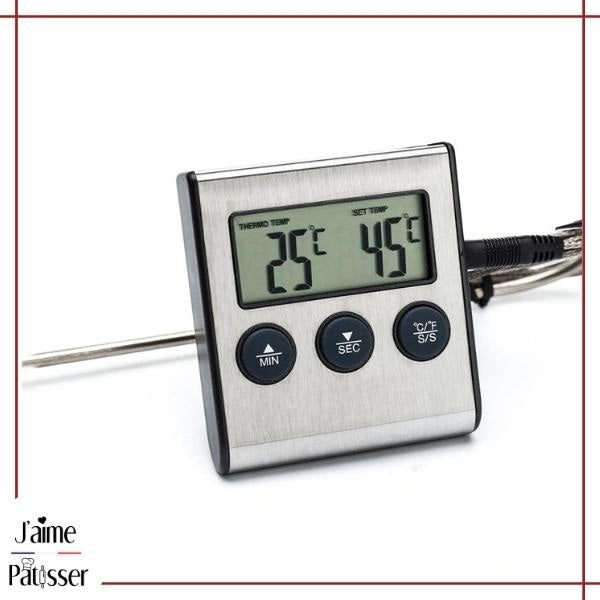 OCIODUAL Thermomètre à Sucre avec Clip Acier Inoxydable Jauge de