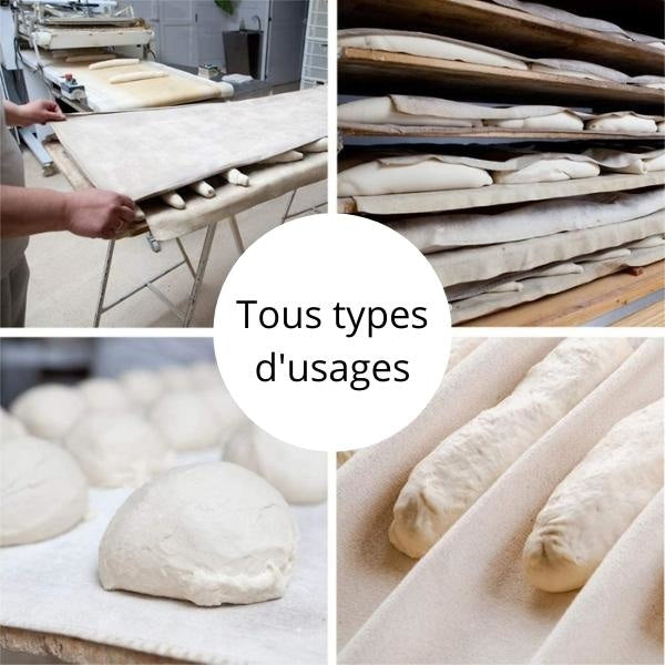 Toile de boulangerie, tissu en lin pour la fermentation du pain, la cuisson  de la pâte, plateau / tapis à baguettes, accessoires de cuisine