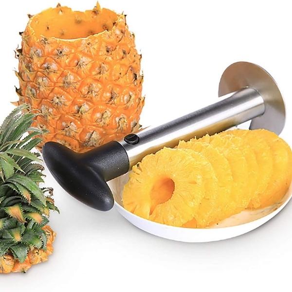Deiss PRO Dévideur d'Ananas (Coupe-Ananas) – 2 en 1 Coupe