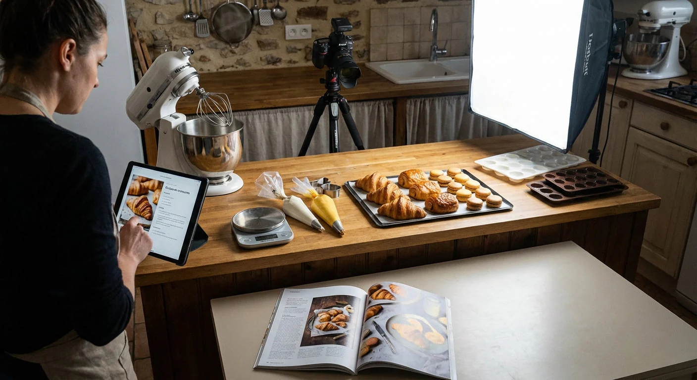 Des photos de recettes aux pâtisseries parfaites avec le bon matériel