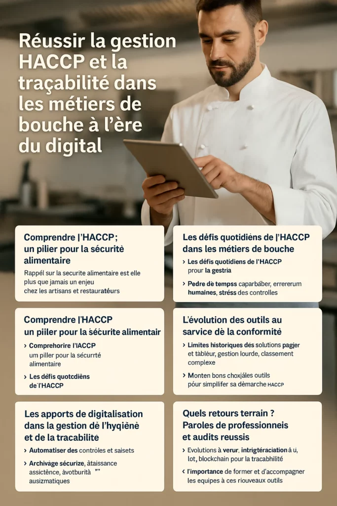 Réussir la gestion HACCP et la traçabilité dans les métiers de bouche à l’ère du digital