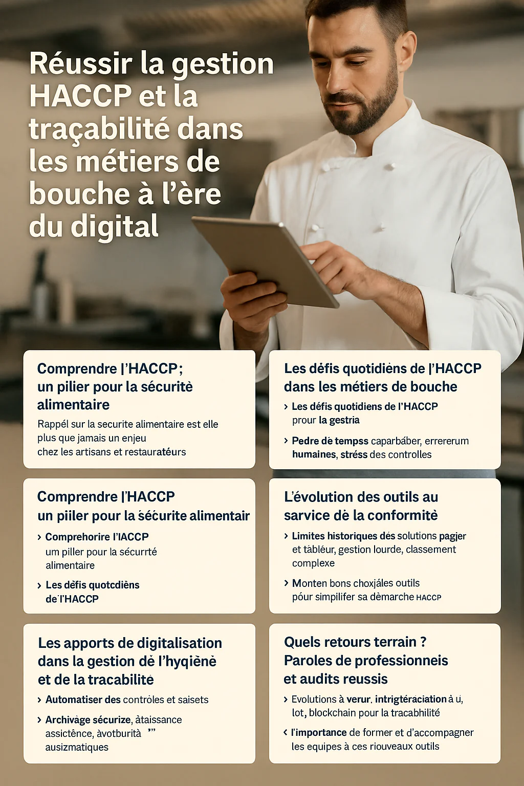 Réussir la gestion HACCP et la traçabilité dans les métiers de bouche à l’ère du digital
